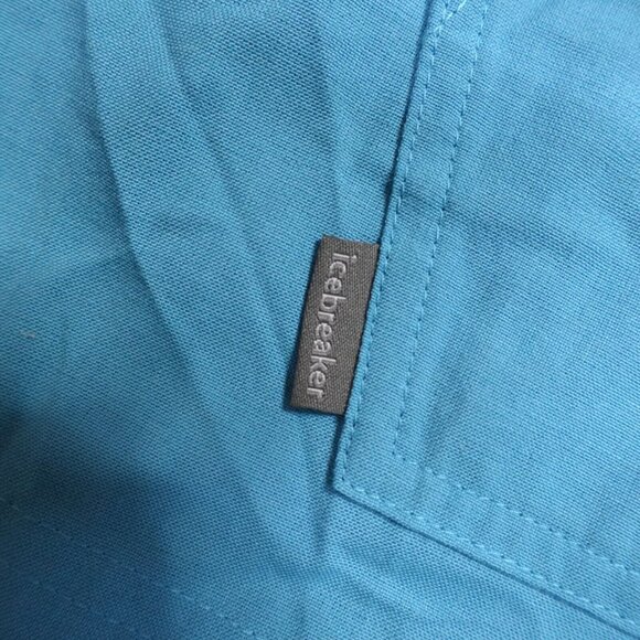 Icebreaker Merino Jacket Small Grey Blue  Anorak Wool Blend 1/4 Zip - Picture 2 of 10